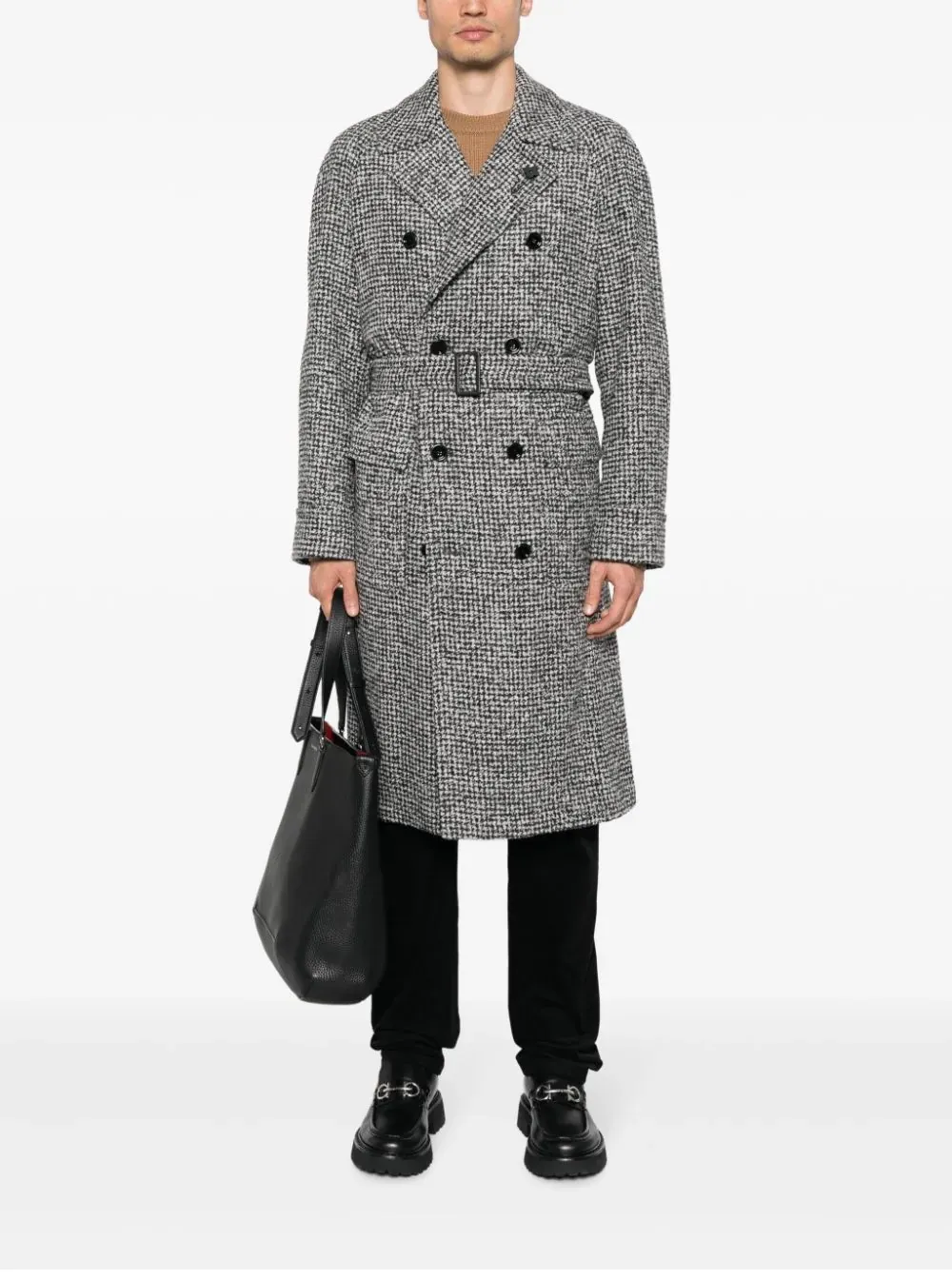 Belted Double-Breasted Coat