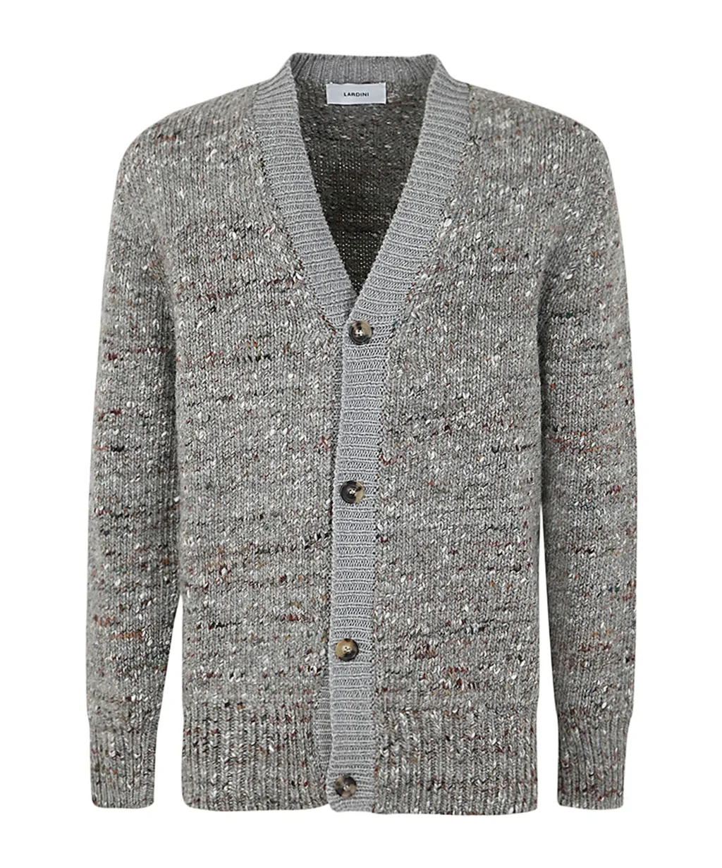 MÉLange Button-Up Ribbed-Trim Cardigan