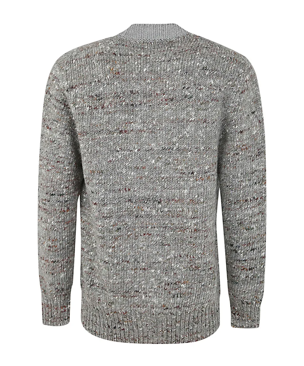 MÉLange Button-Up Ribbed-Trim Cardigan