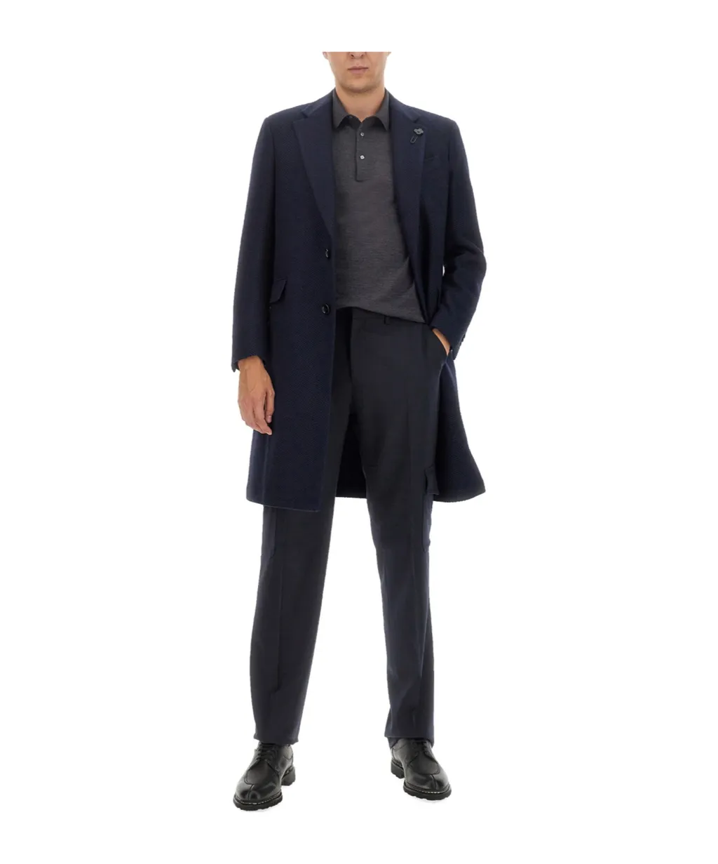 Long-Sleeved Button-Up Coat