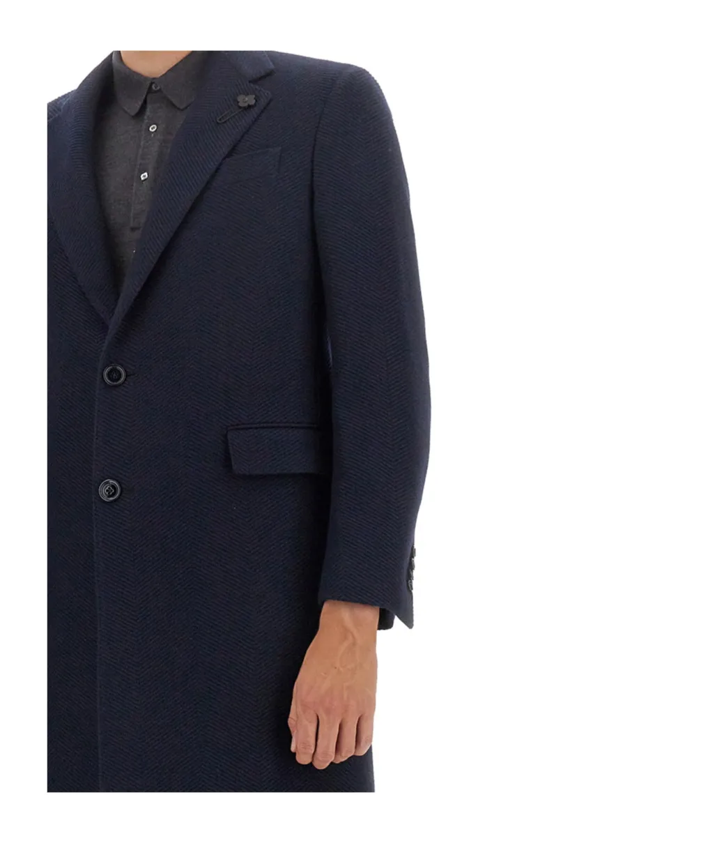 Long-Sleeved Button-Up Coat