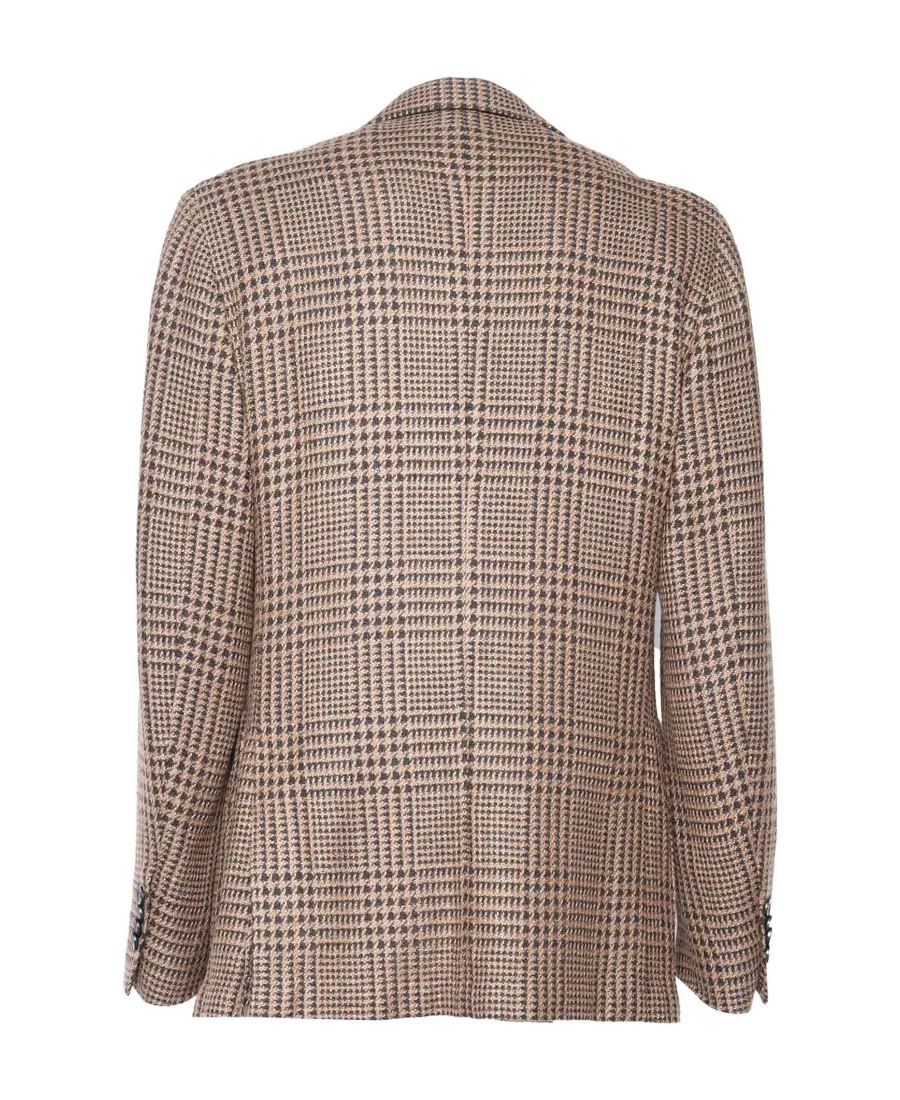Single-Breasted Checked Blazer