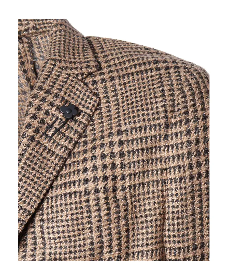 Single-Breasted Checked Blazer