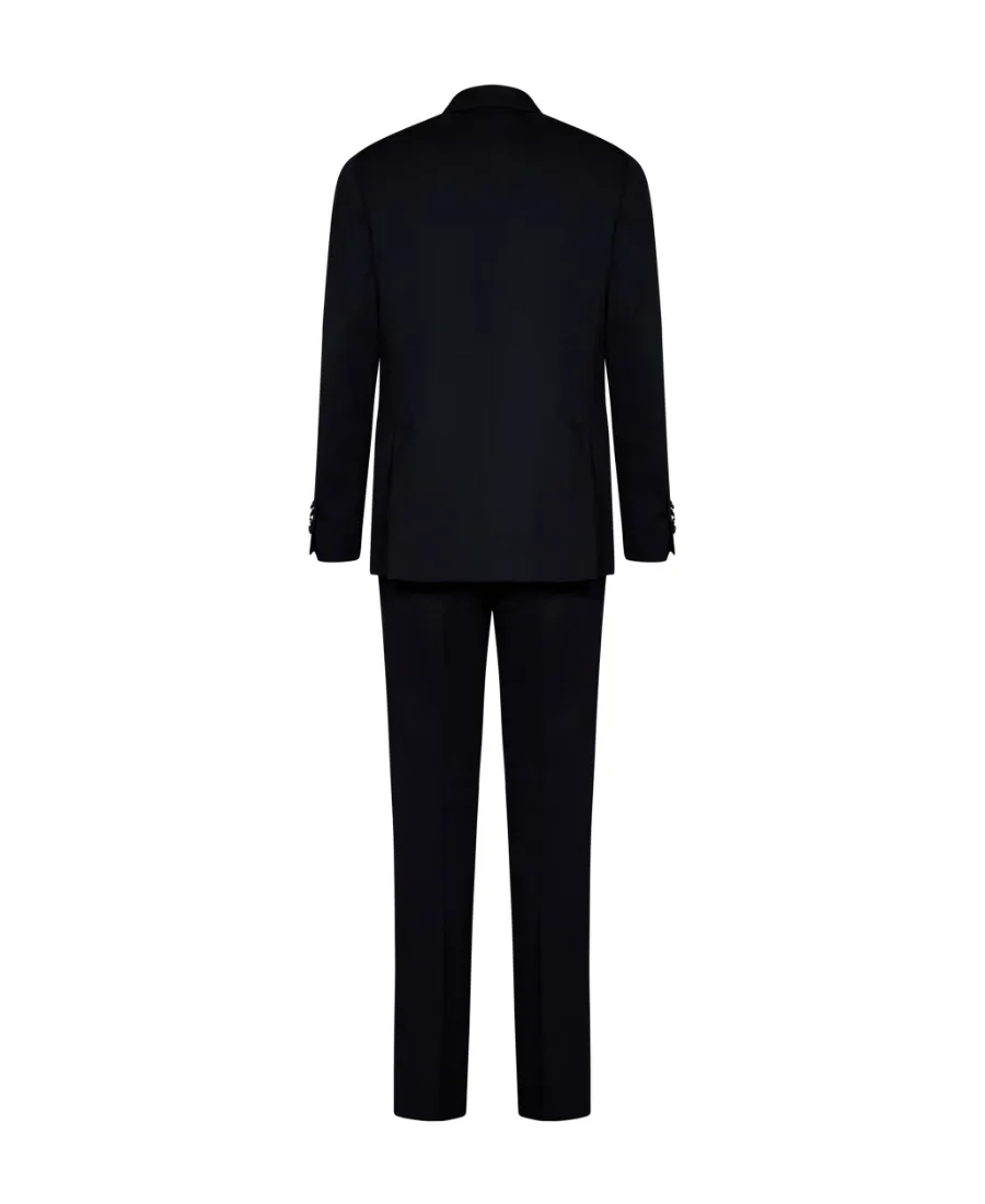 Single-Breasted Two-Piece Wool Suit