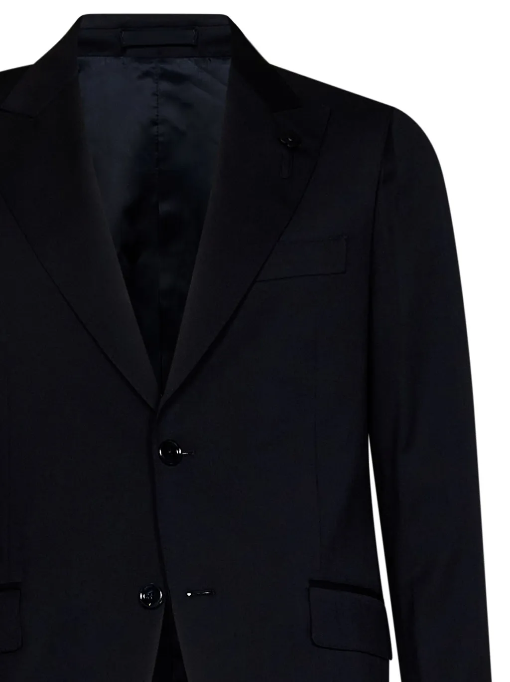 Single-Breasted Two-Piece Wool Suit