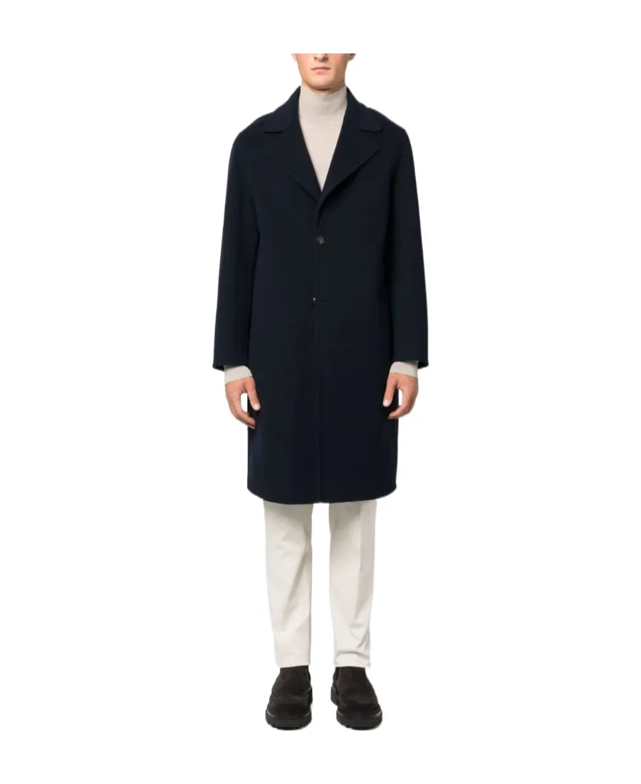 Single-Breasted Wool-Blend Coat