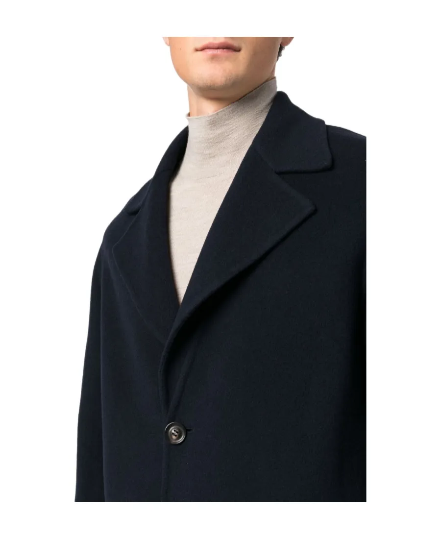 Single-Breasted Wool-Blend Coat