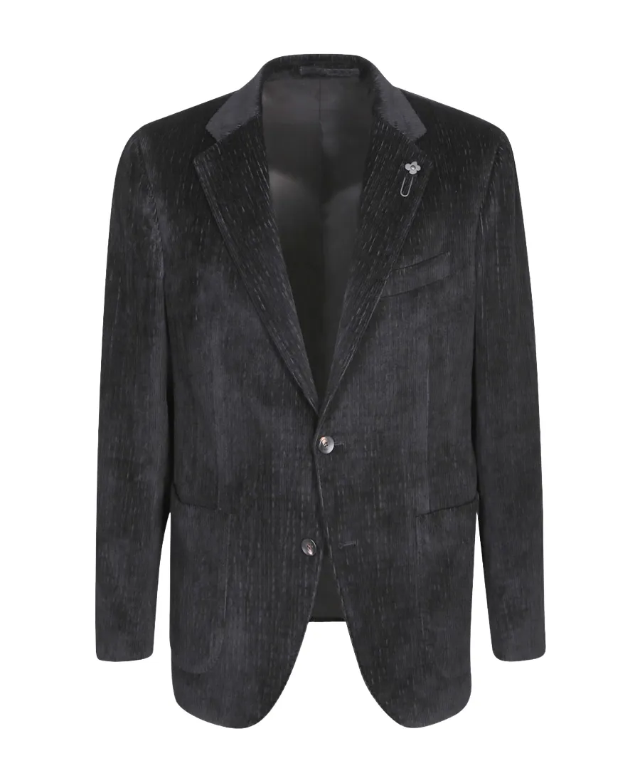 Brooch-Detail Single-Breasted Jacket