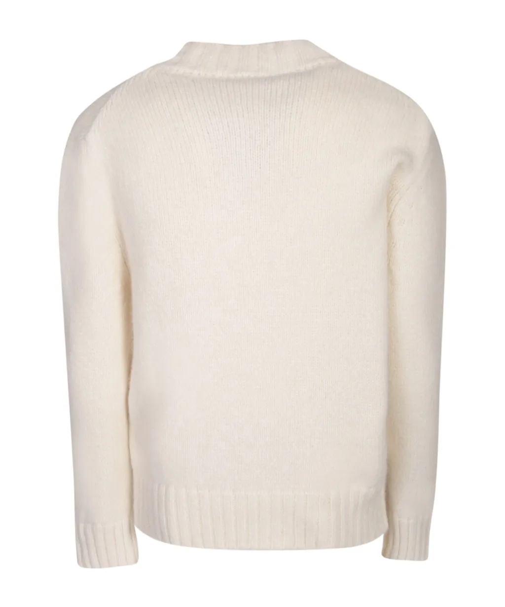 Long-Sleeved V-Neck Jumper