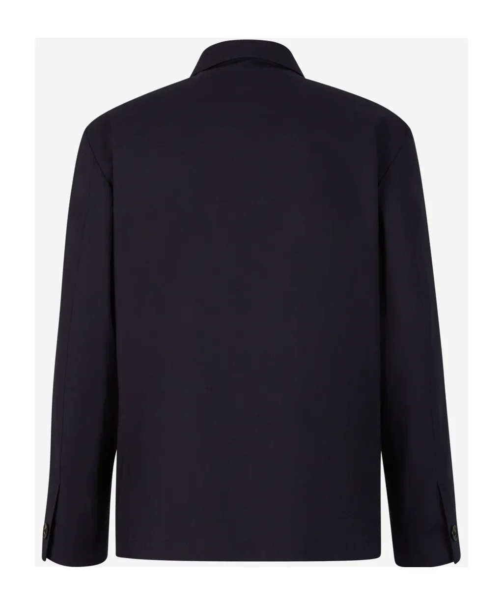 Flap-Pocket Cotton Shirt Jacket