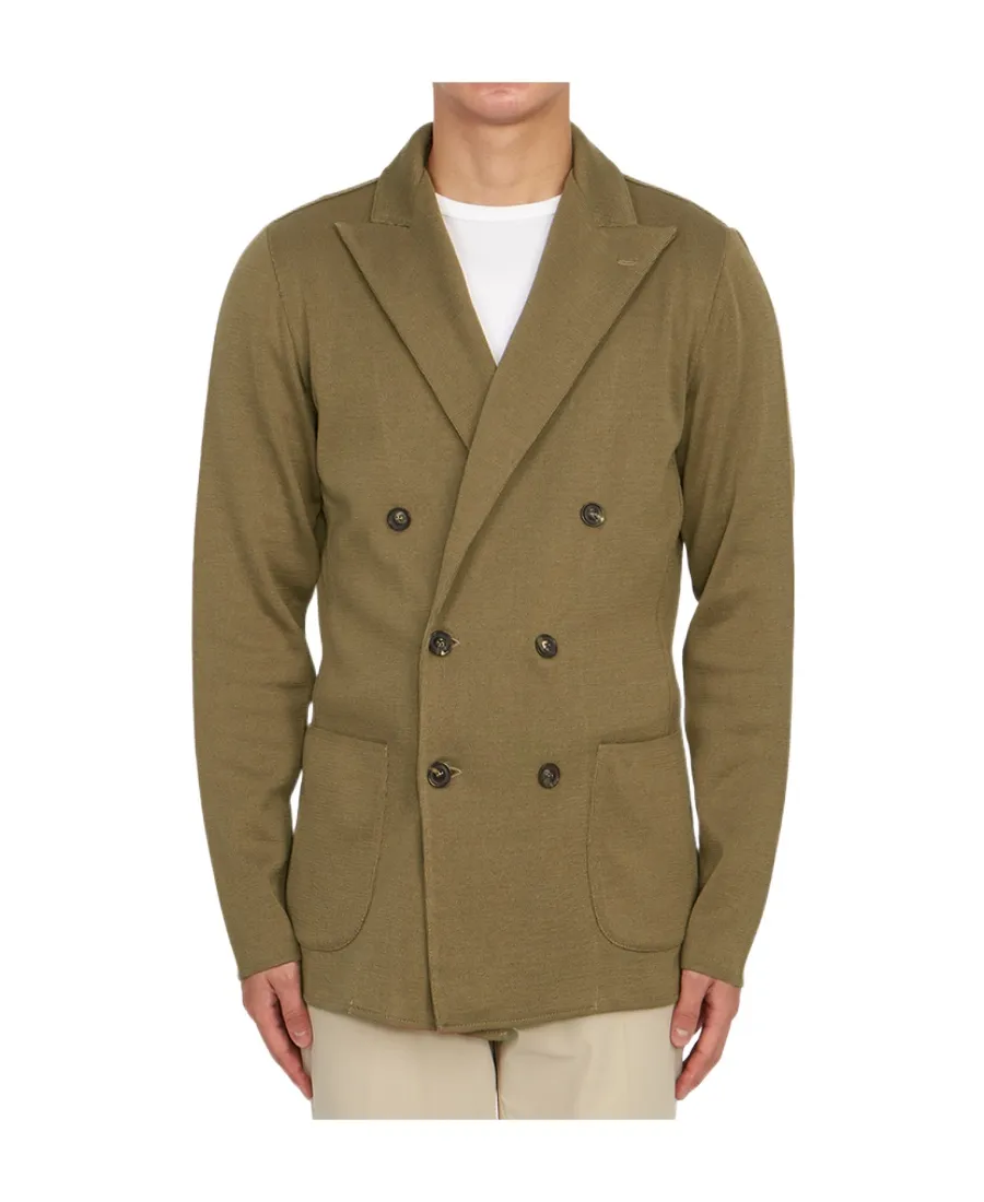 Double-Breasted Cotton Blazer