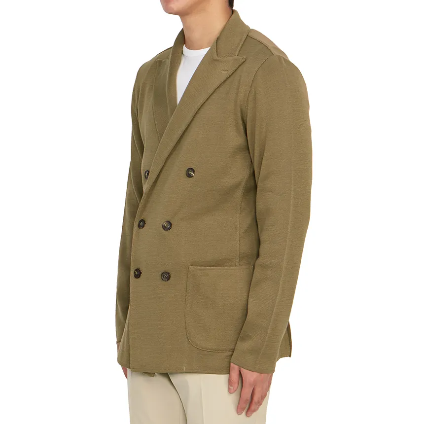 Double-Breasted Cotton Blazer