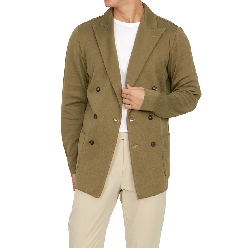 Double-Breasted Cotton Blazer