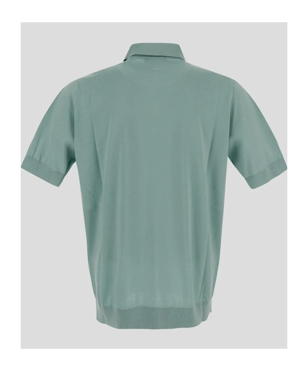 Short-Sleeved Knitted Polo Shirt