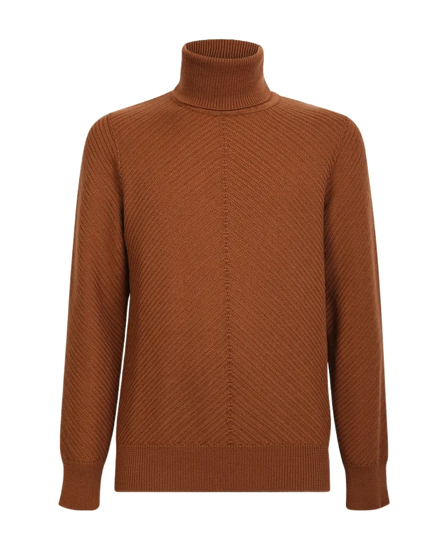 Turtleneck Long-Sleeved Knit Jumper