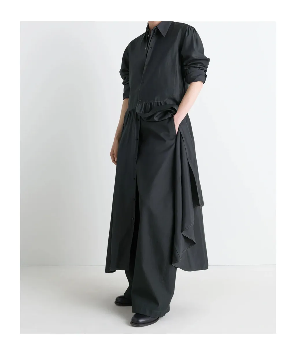 Long Sleeve Gathered Maxi Dress