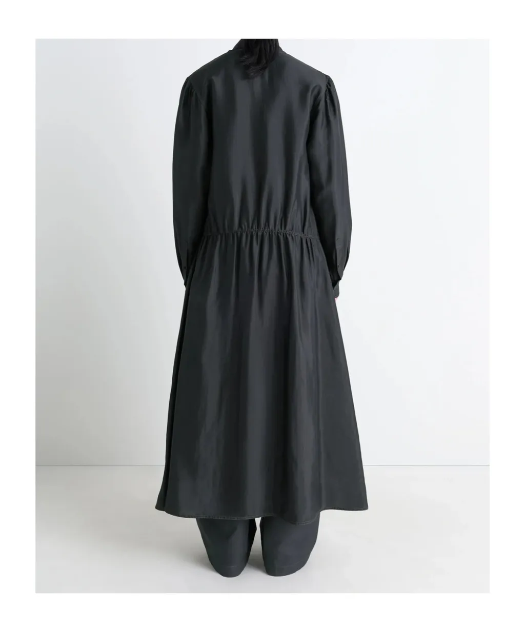 Long Sleeve Gathered Maxi Dress