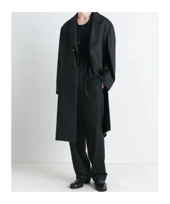 Single-Breasted Long-Sleeved Coat