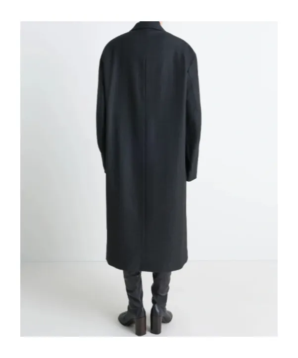 Single-Breasted Long-Sleeved Coat