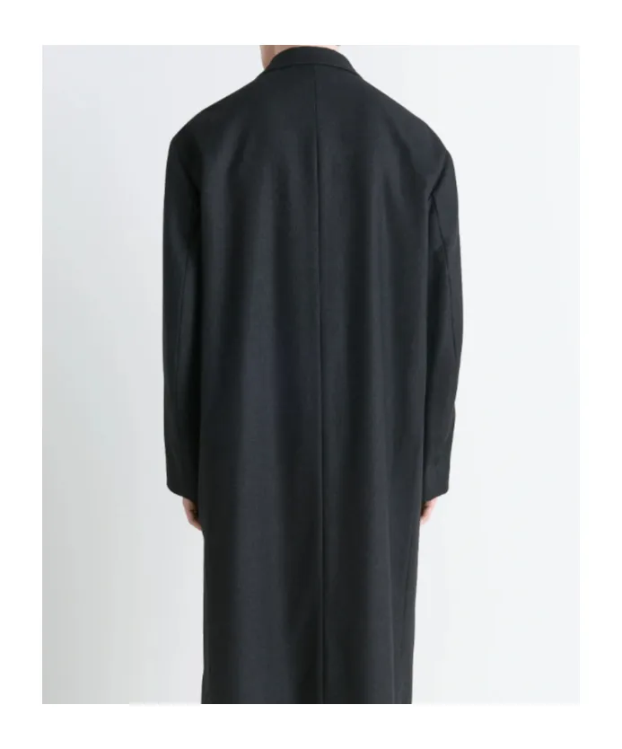 Single-Breasted Long-Sleeved Coat