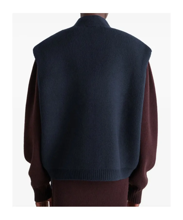 Patch-Pocket V-Neck Cardigan
