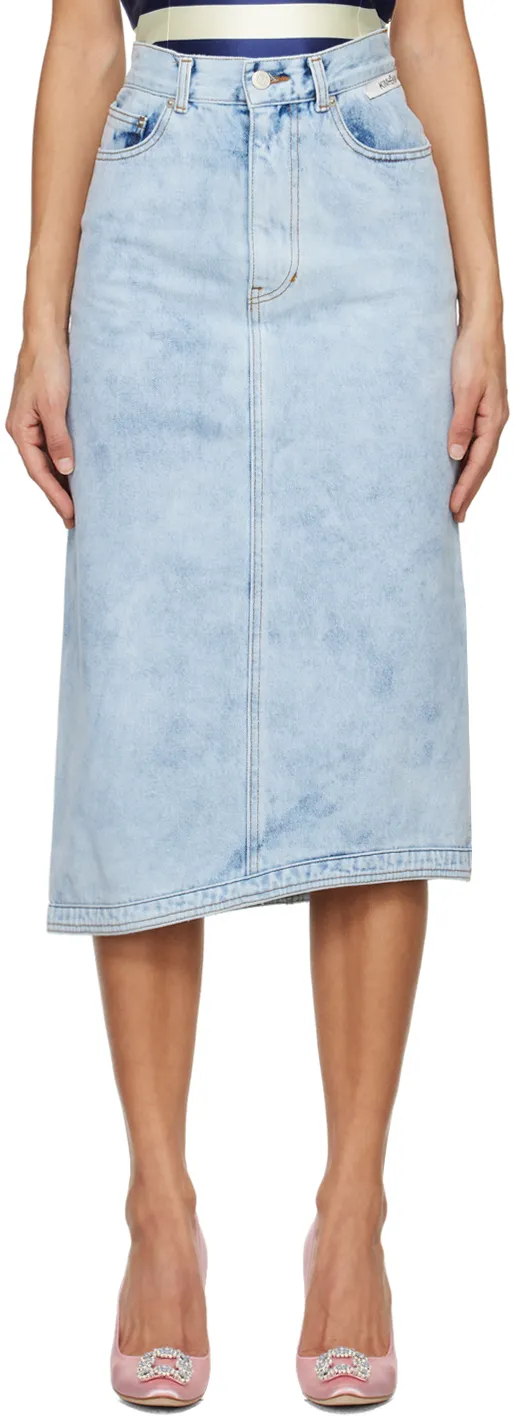 Asymmetrical Denim Skirt