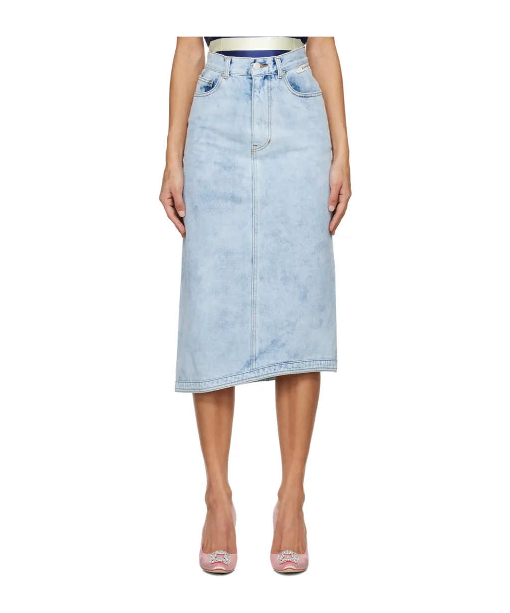 Asymmetrical Denim Skirt