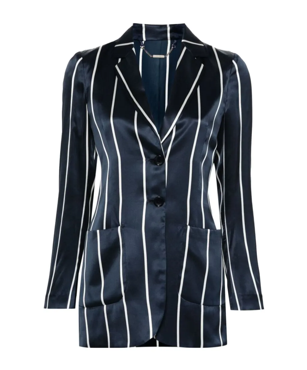 Striped Satin Blazer