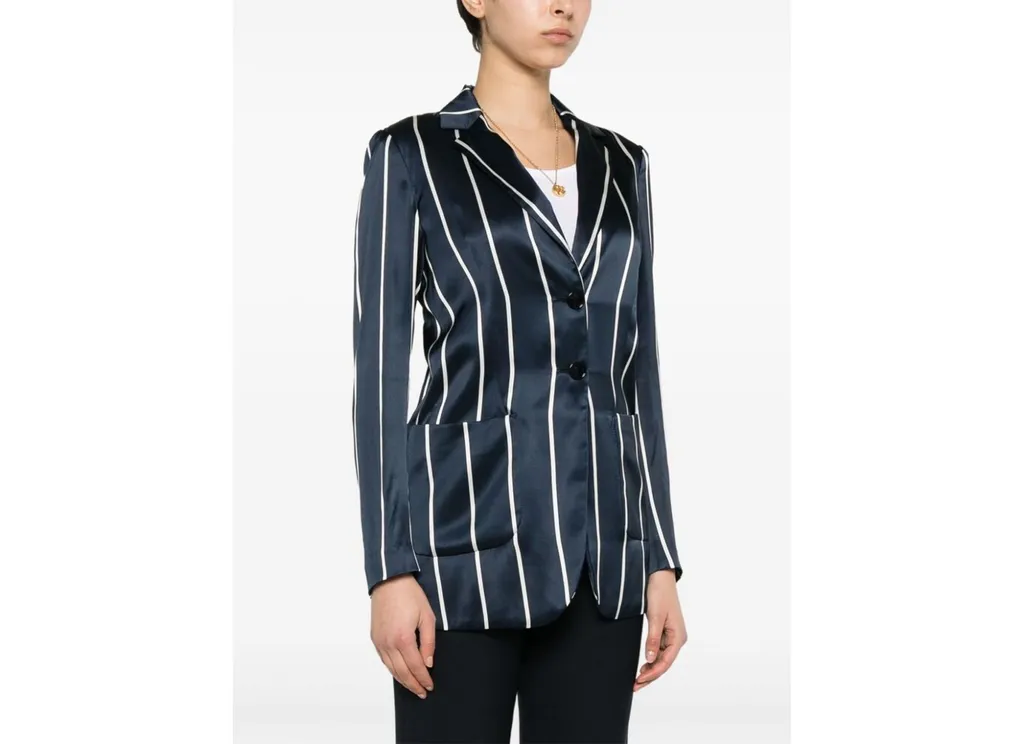 Striped Satin Blazer