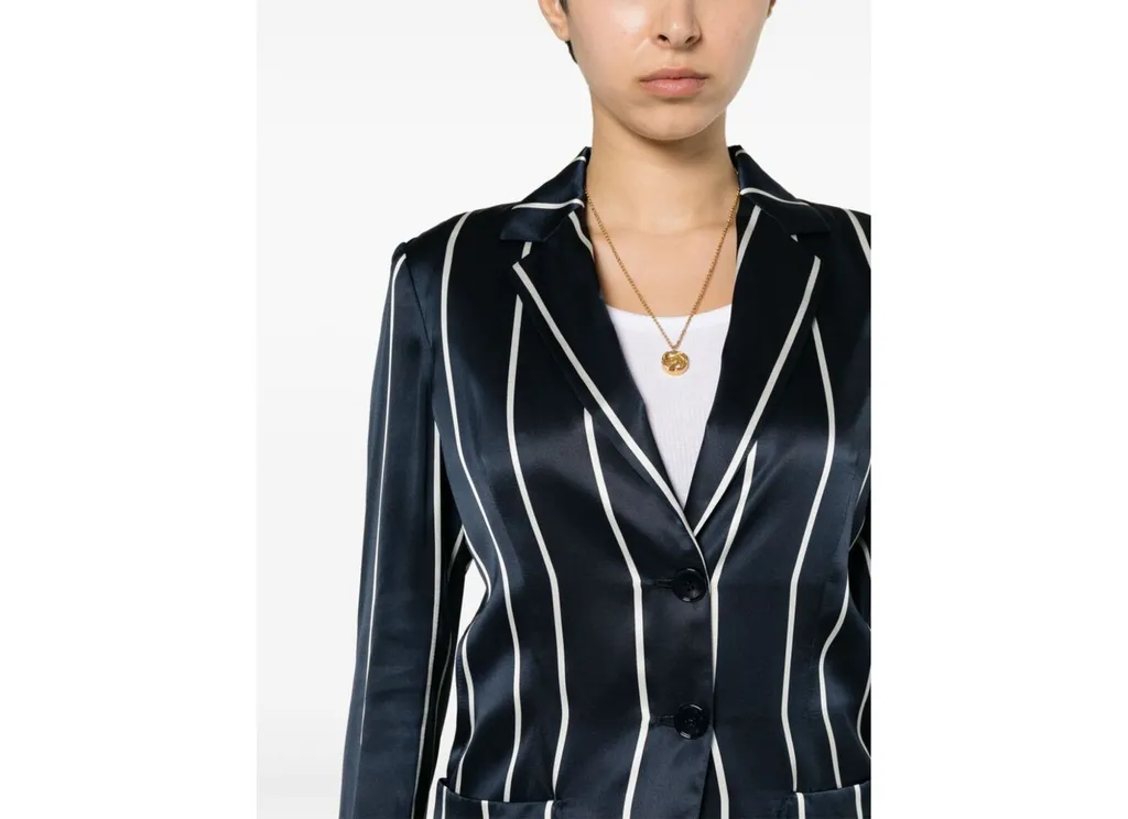 Striped Satin Blazer