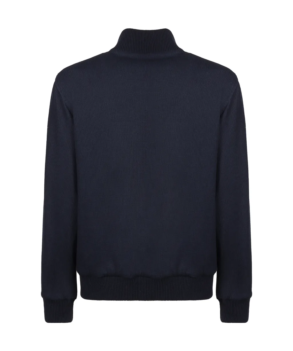 High Neck Zipped Cardigan