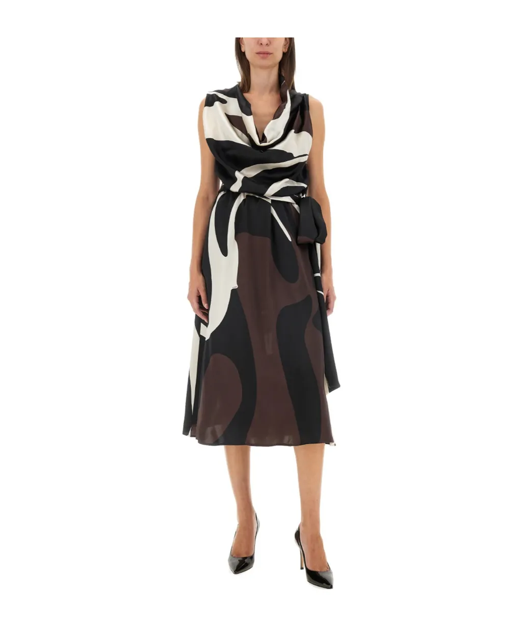 Printed Elegant Midi Dress
