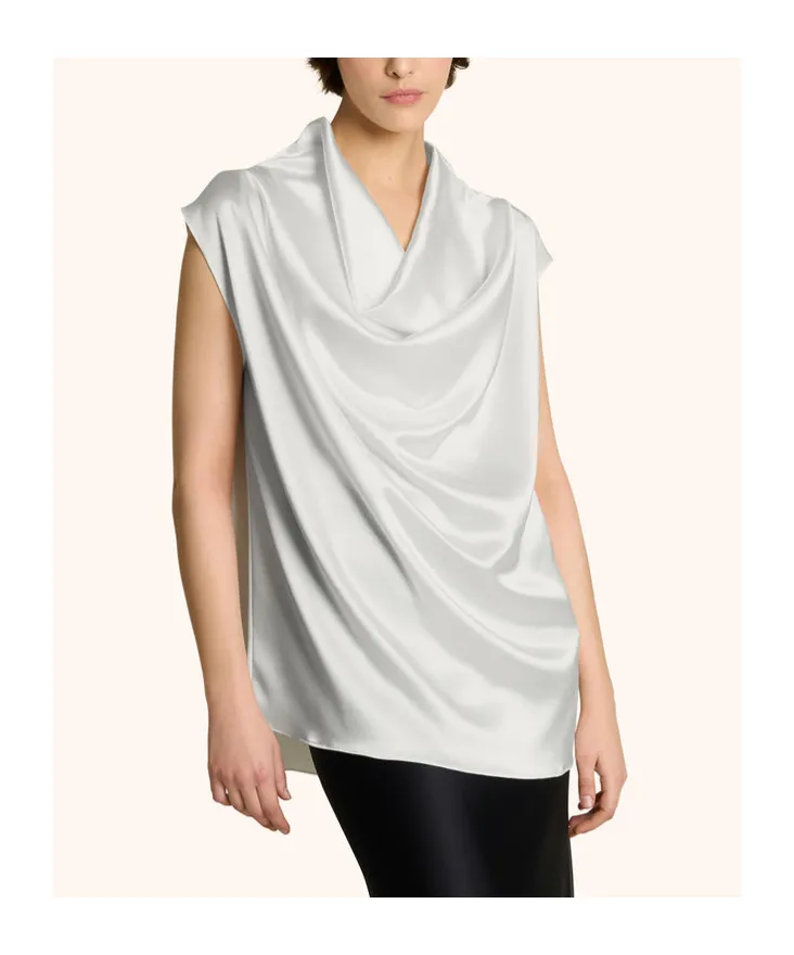 Draped Collar Top