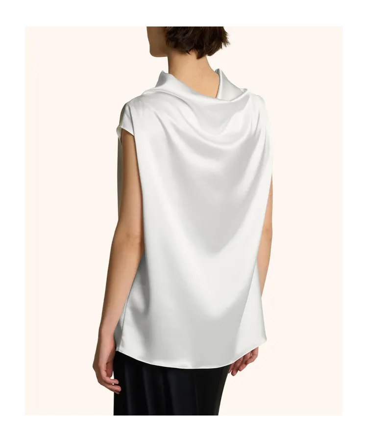 Draped Collar Top