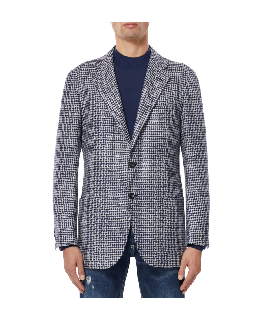 Houndstooth-Print Blazer