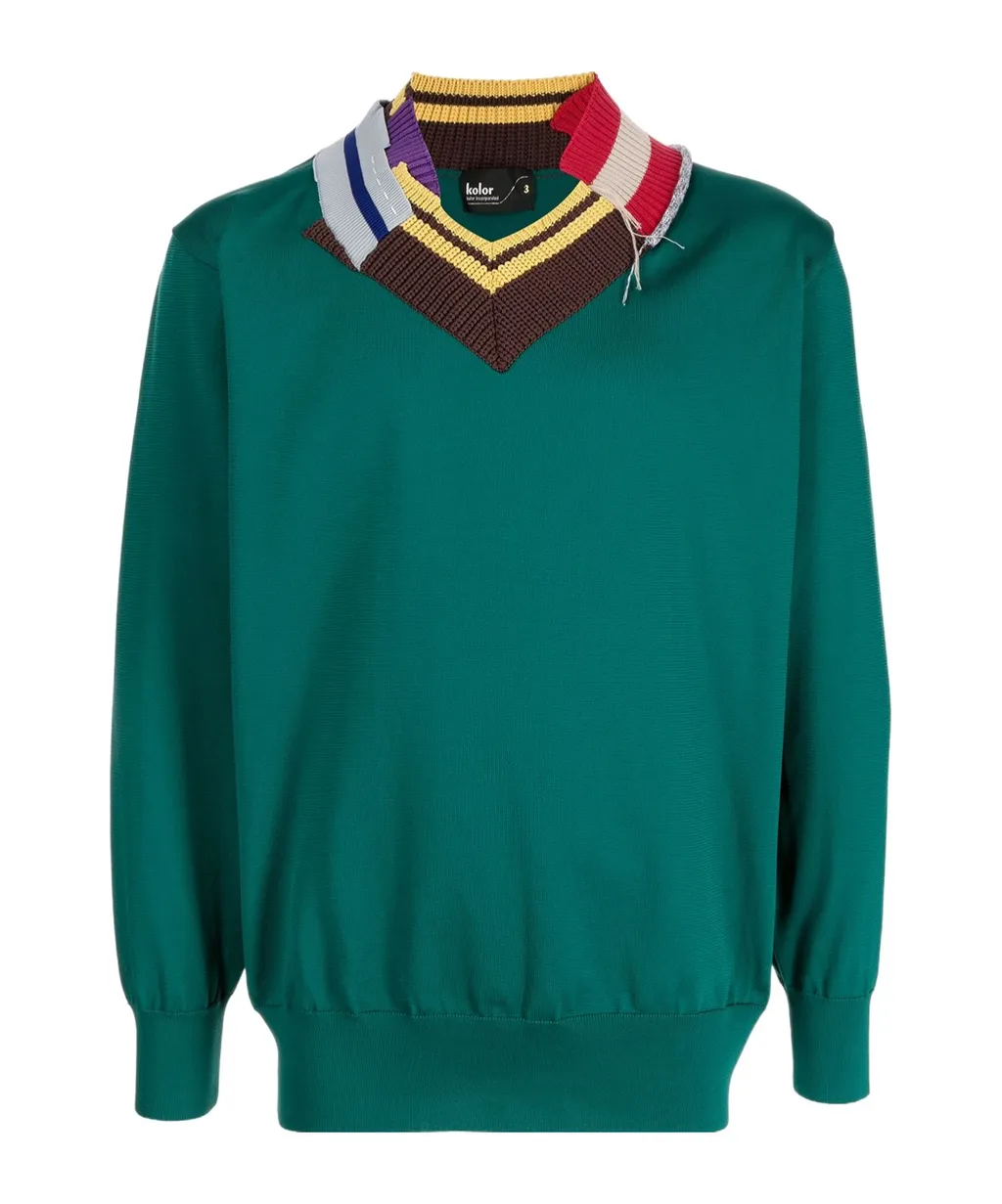 V-Neck Knitted Pullover
