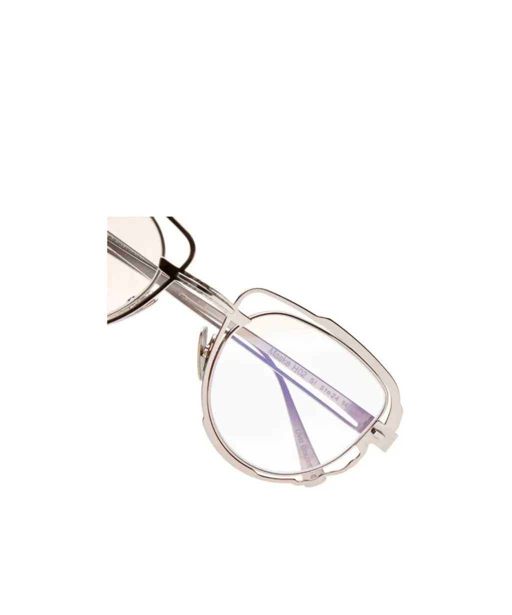 H02 Geometric-Frame Glasses