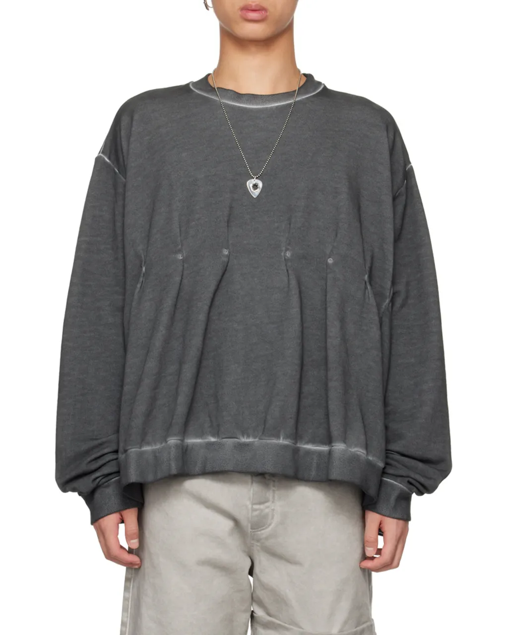 Round-Collar And Long-Sleeved Sweater