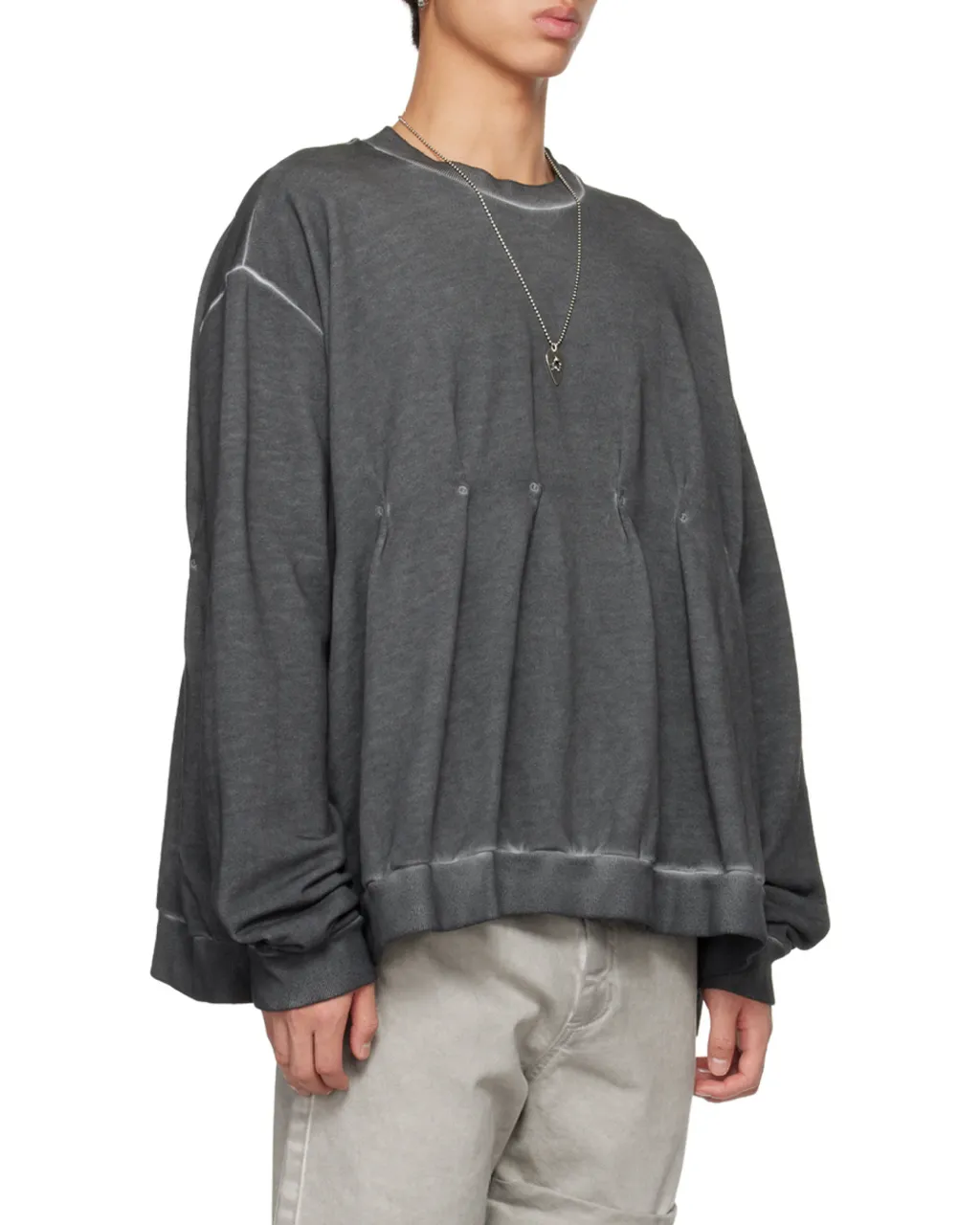 Round-Collar And Long-Sleeved Sweater