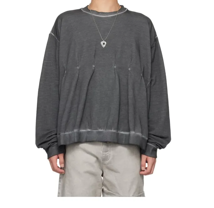 Round-Collar And Long-Sleeved Sweater