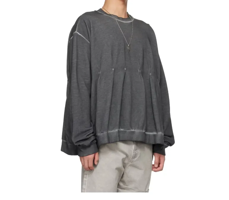 Round-Collar And Long-Sleeved Sweater