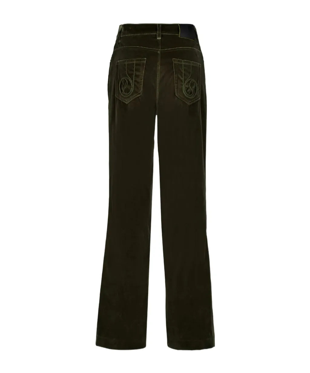 Flared Cotton Trousers