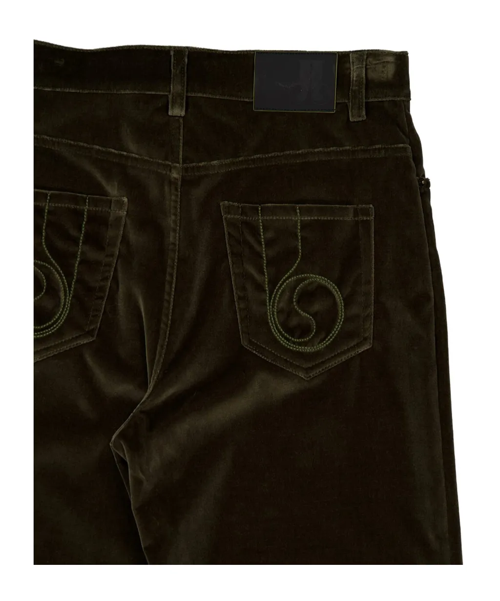 Flared Cotton Trousers