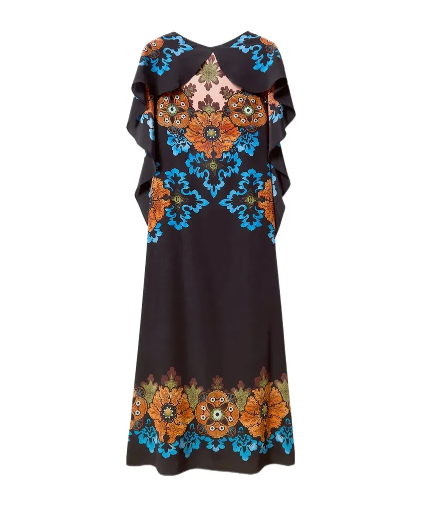 Floral-Print Midi Day Dress