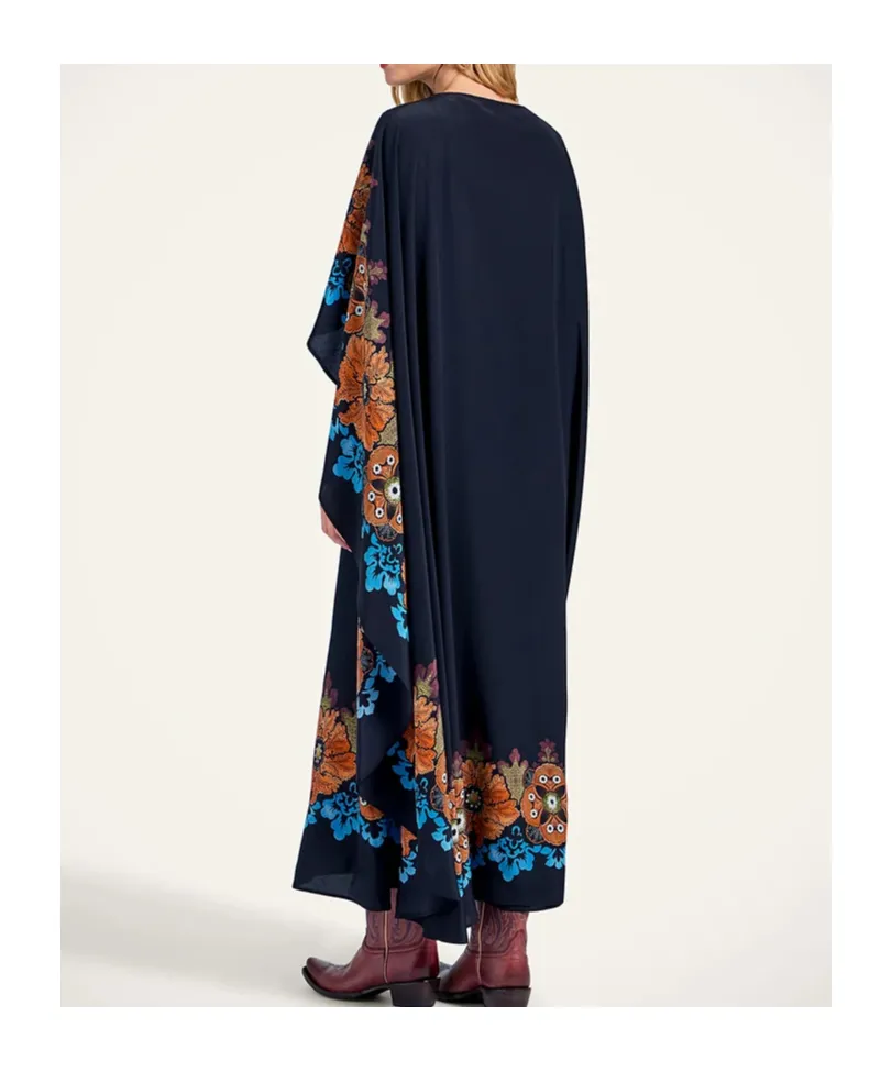 Floral-Print Midi Day Dress