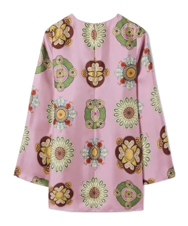 Geometric-Pattern Mini Dress