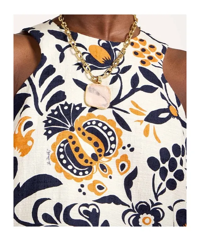 Racer Floral-Print Mini Dress