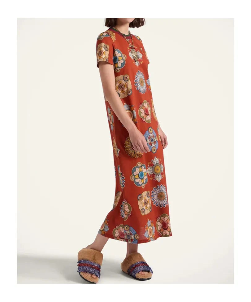 Floral-Print Swing Dress