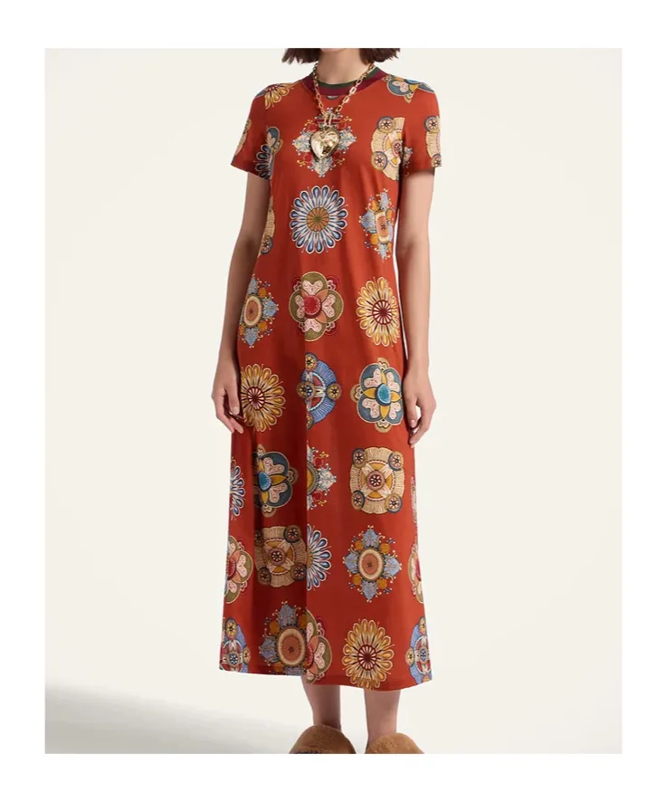 Floral-Print Swing Dress