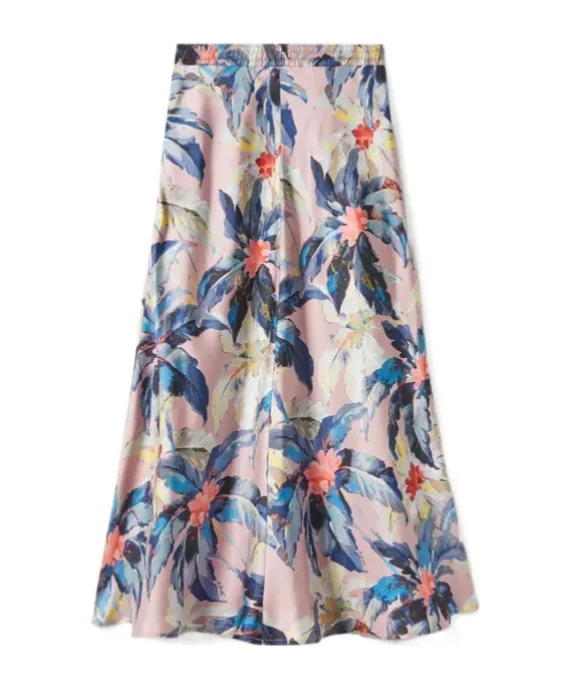 Lungomare Floral-Print Midi Skirt